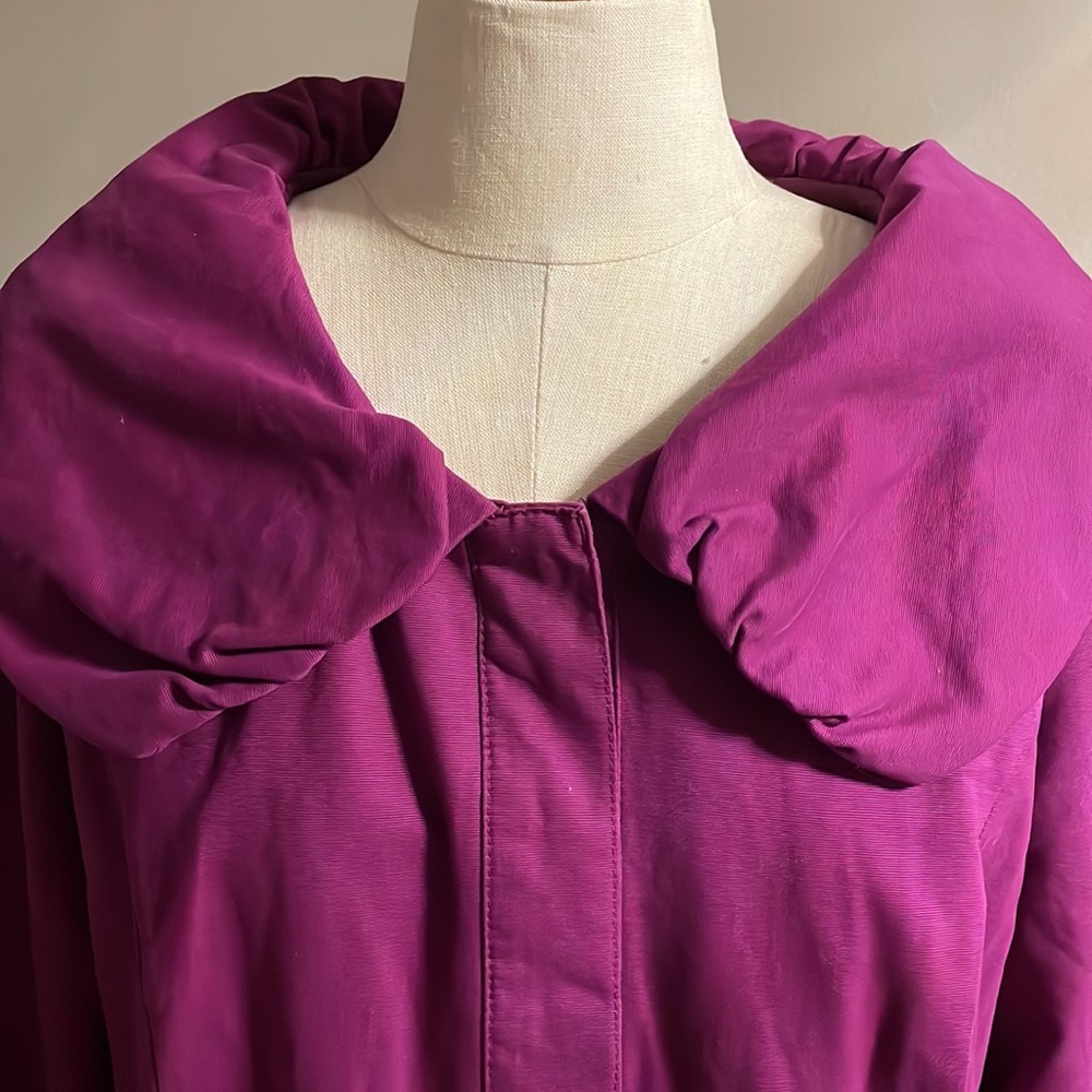 Xhilaration Women’s Cotton Fashion Coat statement collar size XL magenta color - Picture 3 of 13